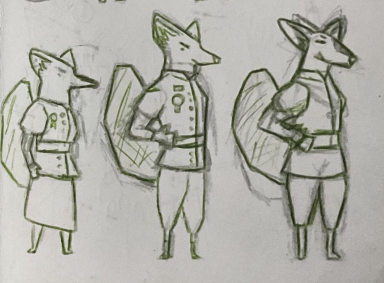 Concept art das Raposas — facção invasora que representa o choque cultural e a exploração tecnológica